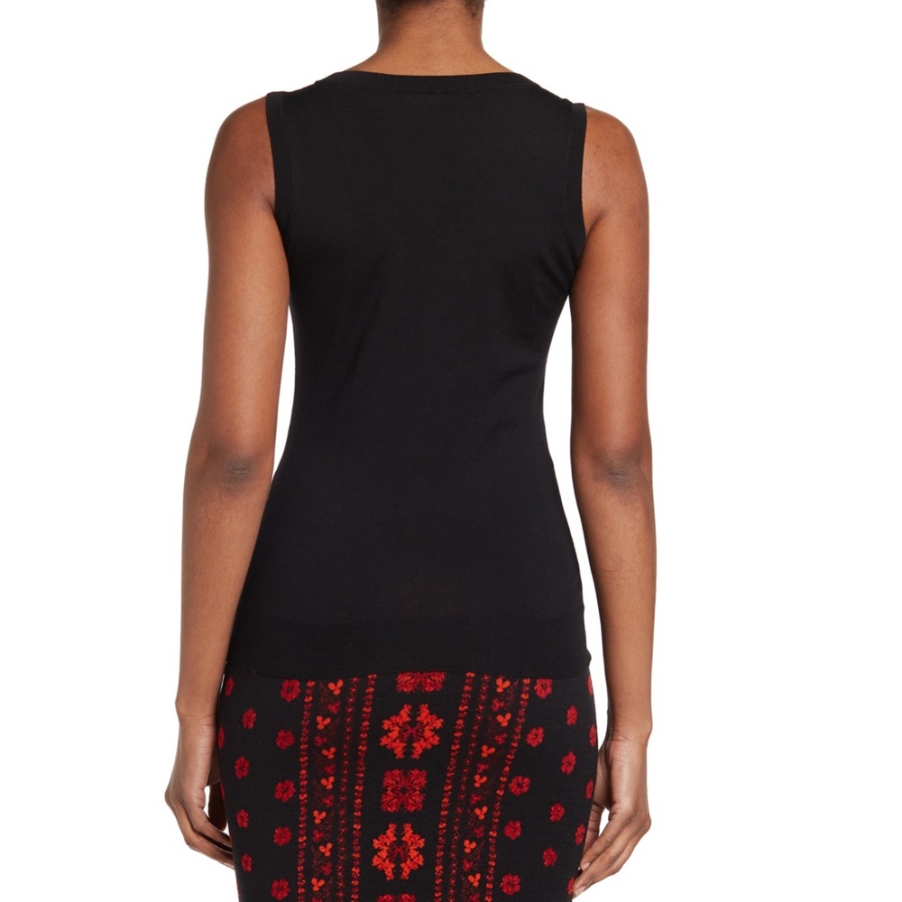 ALEXANDER MCQUEEN Knit Wool Tank Top Black sz. Small, New $449 - Picture 3 of 3